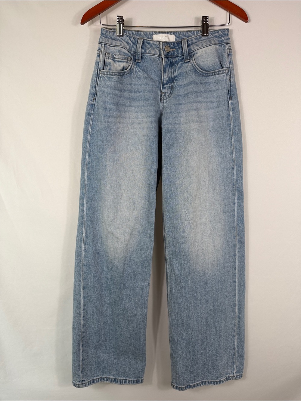 Vervet Light Blue Wide-Leg Denim Jeans. Womens Size 25. Tall Inseam: 33 inches